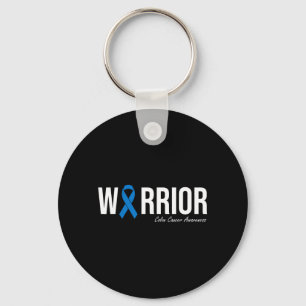 Colourectal Cancer Colon Cancer Blue Ribbon Key Ring