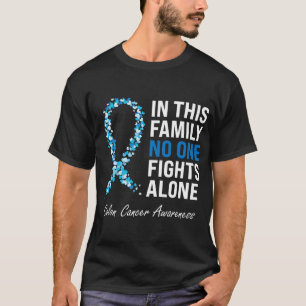 Colourectal Cancer Colon Cancer Blue Ribbon T-Shirt