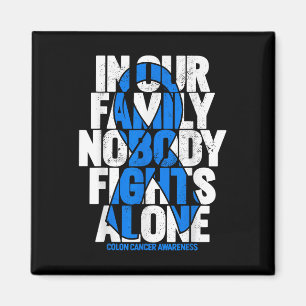 Colourectal Cancer Support Family Blue Colon Cance Magnet