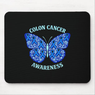 Colourectal Colon Cancer Awareness Blue Ribbon But Mouse Pad