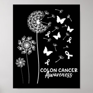 Colourectal Colon Cancer Awareness Colonoscopy Blu Poster