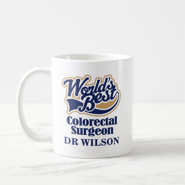 Colourectal Surgeon Personalised Mug Gift (Left)