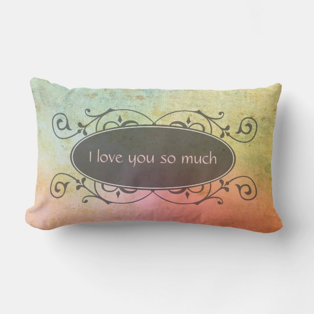 Coloured Antique Texture for your Ideas Lumbar Cushion (Front)