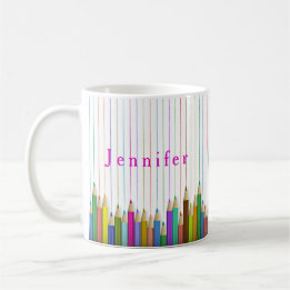 Coloured Art Pencils Custom Mug Back To School