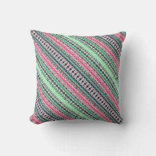 Coloured aztec patterns design cushion