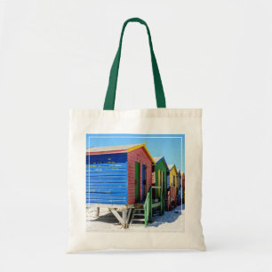 Coloured Beach Huts Tote Bag