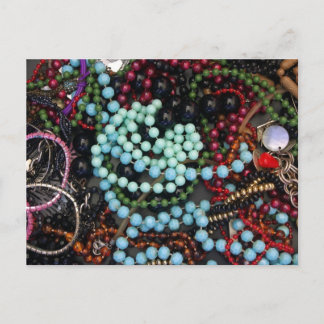 Coloured beads postcard