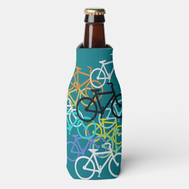 Coloured Bicycles Bottle Cooler (Bottle Front)