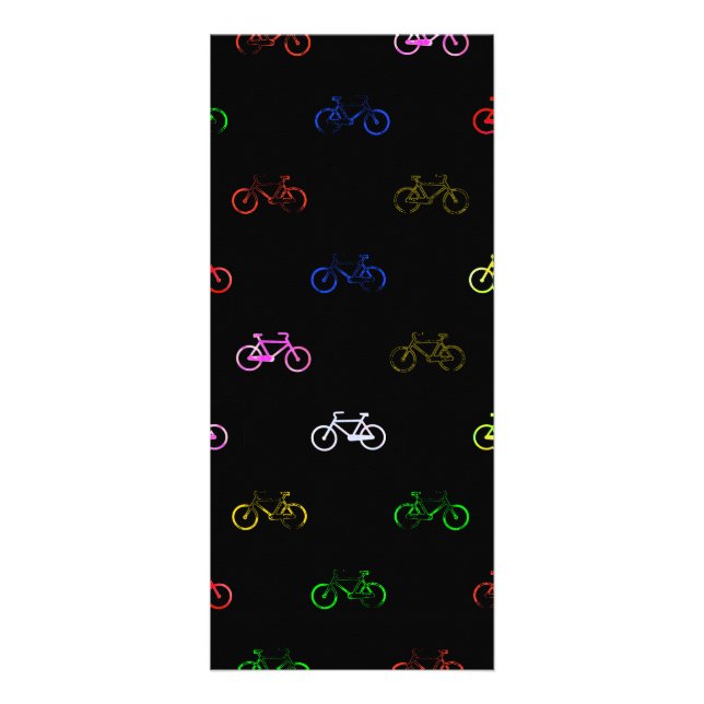 Coloured bicycles rack card (Front)