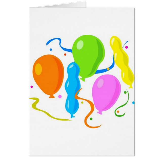 Coloured Birthday Party Balloons (Front)