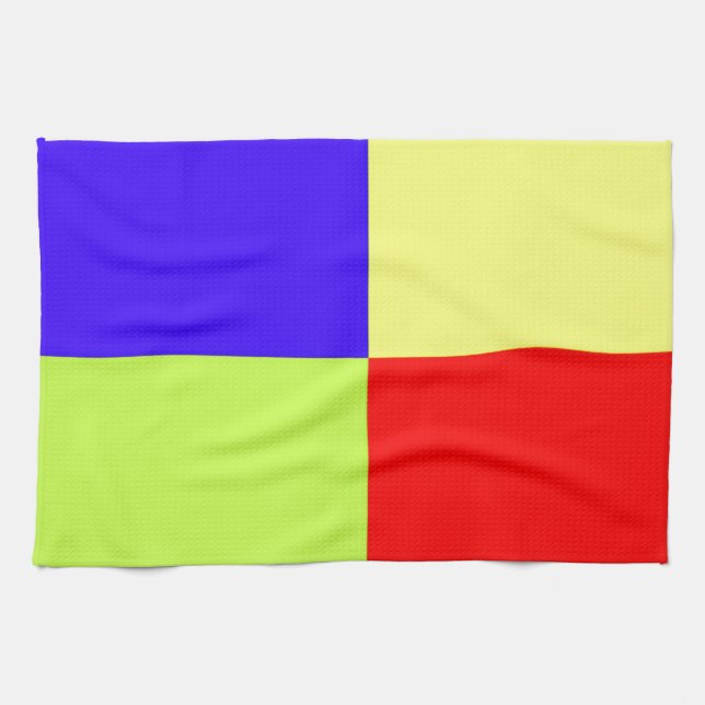 Coloured Block Art Tea Towel (Horizontal)