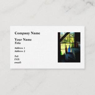 Coloured Bottles on Steps Business Card