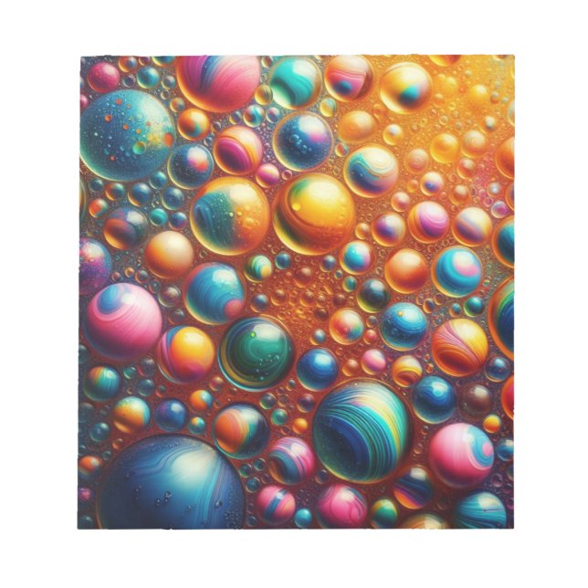 Coloured Bubbles Cover  Notepad (Front)