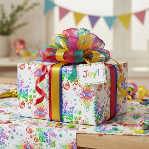 coloured bubbles wrapping paper