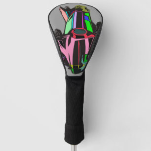 Coloured cadillac golf head cover