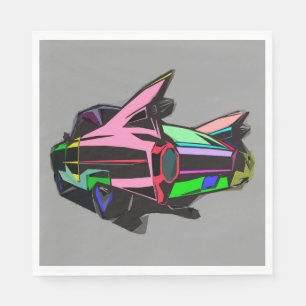 Coloured cadillac napkin
