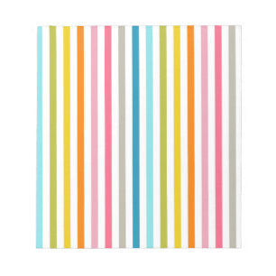 Coloured Candy Stripes Notepad