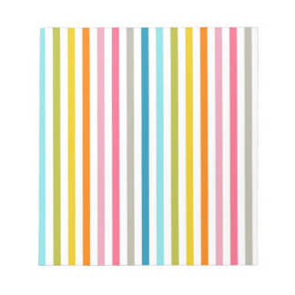 Coloured Candy Stripes Notepad