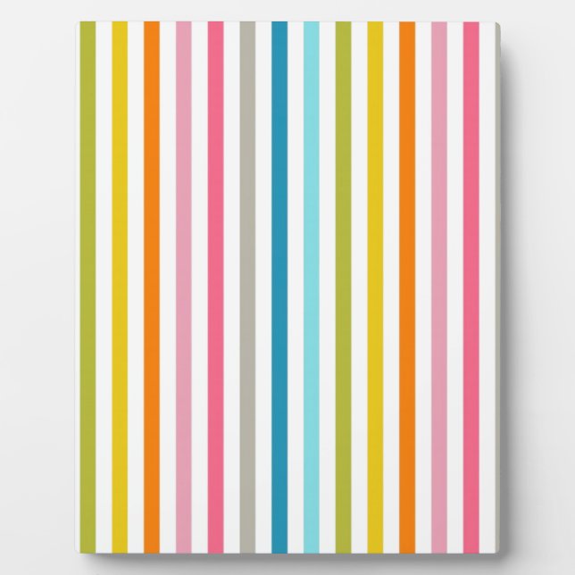 Coloured Candy Stripes Plaque (Front)