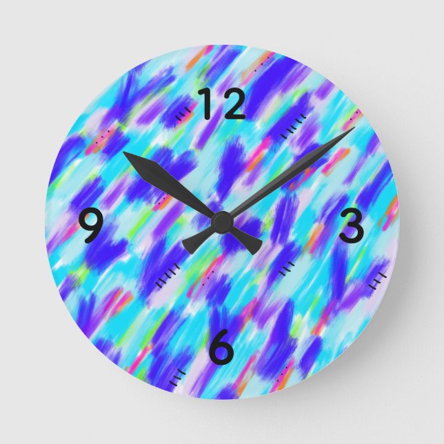 Coloured Chaos Round Clock (Front)