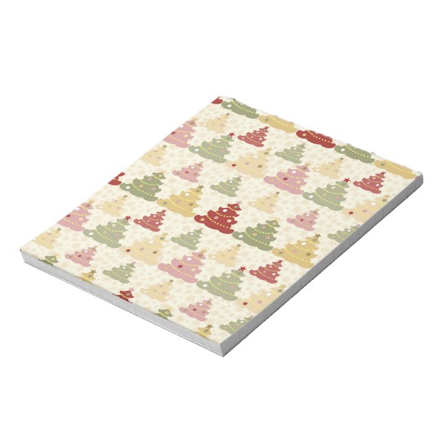 Coloured Christmas tree Notepad (Rotated)
