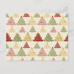 Coloured Christmas tree Postcard