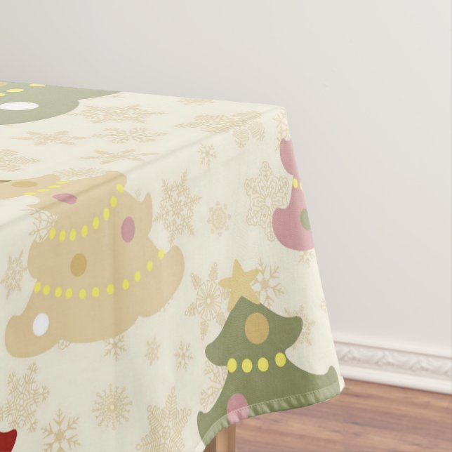 Coloured Christmas tree Tablecloth (In Situ)