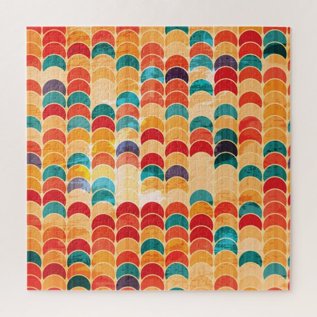 Coloured Circle: Grunge Seamless Pattern. Jigsaw Puzzle (Vertical)