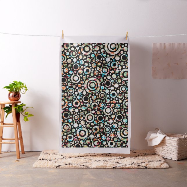 Coloured Circle & Polka Dots + your backgr. + idea Fabric (In Situ)