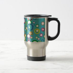 Coloured Circles Aluminium Travel Mug