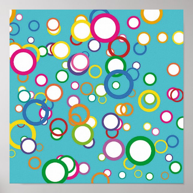 Coloured Circles Canvas Print (Front)