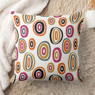 coloured circles, geometric abstract art  cushion