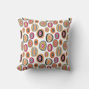  coloured circles, geometric abstract art  cushion