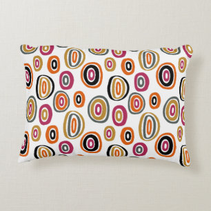  coloured circles, geometric abstract art  decorative cushion