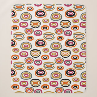 coloured circles, geometric abstract art sherpa blanket