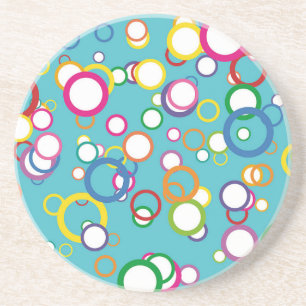 Coloured Circles Sandstone Coaster