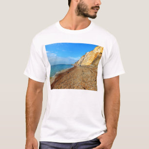 Coloured cliffs and beach at Alum Bay T-Shirt