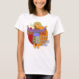 Coloured Clip Art Angel - God Bless You T-Shirt