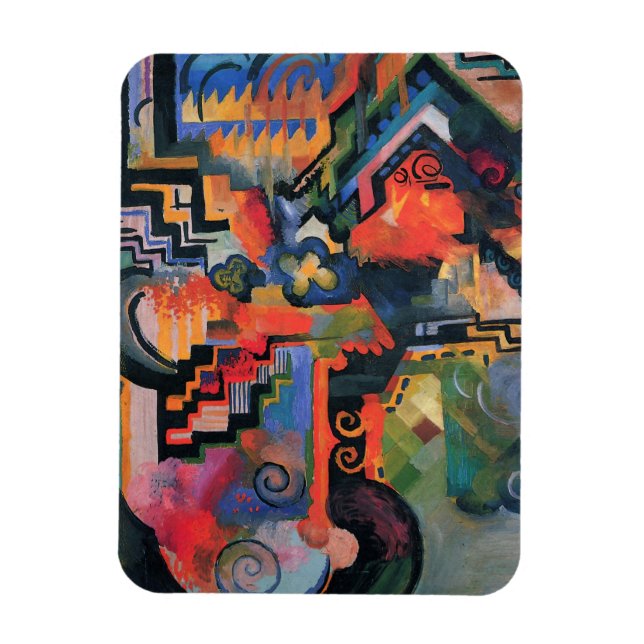 “Coloured Composition” Art magnet (Vertical)