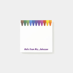 Coloured Crayons Post-it Notes