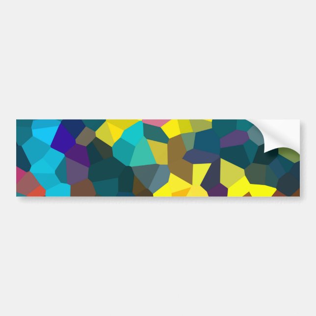 Coloured Crystals Bumper Sticker (Front)