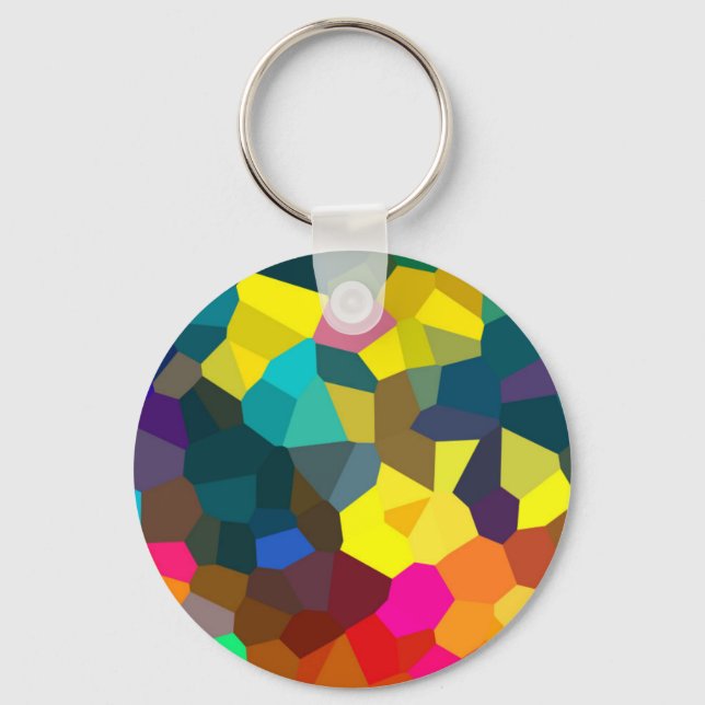 Coloured Crystals Key Ring (Front)