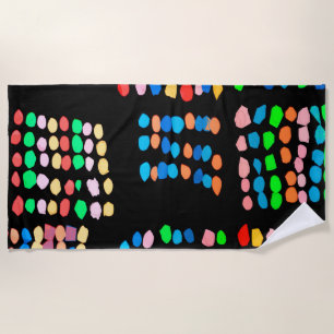 Coloured dots beach towel