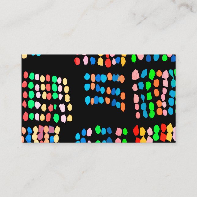 Coloured dots business card (Front)