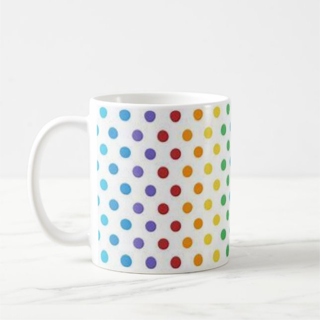 Coloured Dots Coffee Mug (Left)