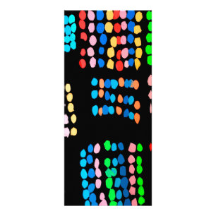 Coloured dots rack card