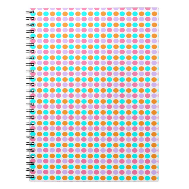 Coloured Dots Spiral Notebook (Front)