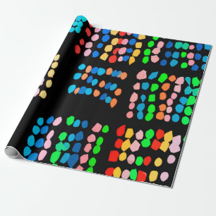 Coloured dots wrapping paper