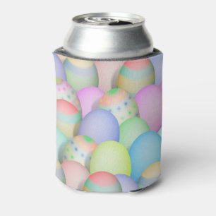 Coloured Easter Eggs Background Can Cooler