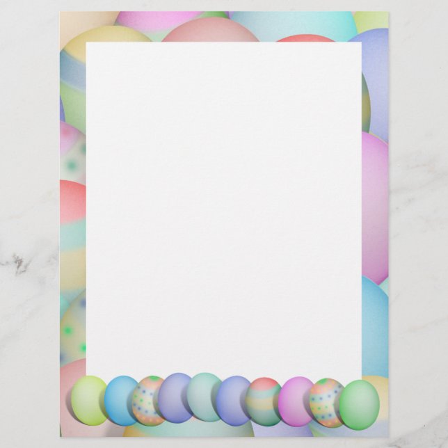 Coloured Easter Eggs Background Flyer (Front)